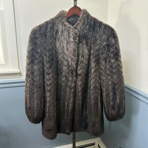 Vintage Style VI Ltd. Faux Fur Coat Made in USA Large